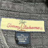 Tommy Bahama Checked Shirt - XL Gray Silk