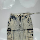 Blauer Cargo Trousers - 28W 30L Acid Wash Denim