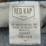 Red Kap Carpenter Jeans - 32W 36L Blue Cotton