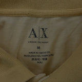 Vintage Armani Exchange Polo Shirt - Medium Yellow Cotton