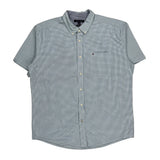 Tommy Hilfiger Checked Short Sleeve Shirt - XL Blue Cotton