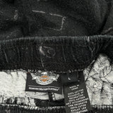 Motorcycle Harley Davidson Graphic Joggers - Large Black Cotton