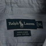 Marlowe Ralph Lauren Striped Shirt - XL Blue Cotton