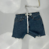 505 Levis Denim Shorts - 33W 9L Blue Cotton