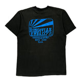 Single Stitch Fruit Of The Loom Graphic T-Shirt - Large Black Cotton