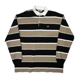 Perlis Striped Rugby Shirt - XL Black Cotton