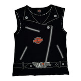 Las Vegas, Nevada Harley Davidson Studded Vest - Large Black Cotton