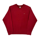 None Nike Sweatshirt - Large Red Cotton