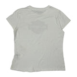 Motorcycles Harley Davidson Graphic T-Shirt - Small White Cotton