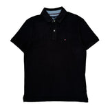 Tommy Hilfiger Polo Shirt - Medium Black Cotton