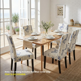 Anyseat White with Blue Butterfly Design Chair Cover – Elastic Slipcover with Anti‑Dirt Protection for Dining Room, Kitchen, Wedding, Hotel, Banquet & Restaurant