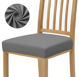 Anyseat Plain Grey Stretch Chair Cover – Washable, Removable Dining & Kitchen Seat Protector