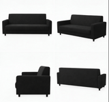 Anyseat 3-Seater Sofa Cover – Plain Gray Style Slipcover for Living Room Chair Protection