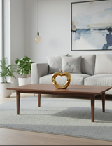 ANYHOUZ Gold Apple Nordic Sculpture Figurine – Realistic Statue Ornament for Modern Home Decor
