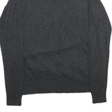 CHICOREE Womens Black Plain Jumper Crew Neck Basic Knit M Lightweight Cotton