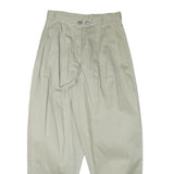 FORENZA Womens Cotton Blend Beige Relaxed Tapered Trousers W29 L30 Casual Wear