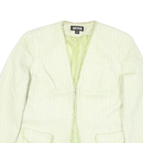 CASPER Womens Cream Button Cotton Blend Jacket UK 10 Woven Classic Style