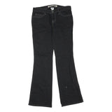 GAP Womens Black Regular Flared Denim Jeans W32 L32 Cotton Blend Zip