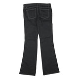GAP Womens Black Regular Flared Denim Jeans W32 L32 Cotton Blend Zip