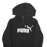 PUMA Womens Black Pullover Hoodie XS Cotton Full Zip Comfort Casual