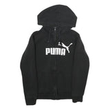 PUMA Womens Black Pullover Hoodie XS Cotton Full Zip Comfort Casual