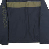 NAUTICA Mens Navy & Olive Jacket L Polyester Zip Casual Outerwear