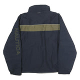 NAUTICA Mens Navy & Olive Jacket L Polyester Zip Casual Outerwear
