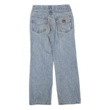 CARHARTT Womens Regular Fit Blue Denim Straight Leg Cotton Blend Jeans W30 L27