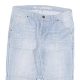 D CO Mens Shorts Blue Denim Casual L W32 Cotton Blend Comfortable Relaxed Fit