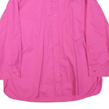 ZARA Womens Pink Cotton Blend Shirt Long Sleeve Collared L Classic Button Down