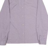 Womens Purple Printed Shirt Long Sleeve Button Neck M Lightweight