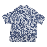 SEVEN PALM Mens Blue Rayon Button Jacket XL Abstract Pattern Summer Casual