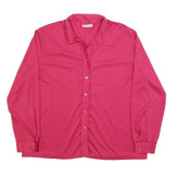YALLE CLASSICS Womens Pink Basic Shirt Long Sleeve Collared XL Soft Cotton Blend