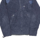 HELLY HANSEN Mens Navy Blue Jacket L Polyester Fleece Zip Front Outdoor Casual