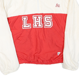 Mens Cream & Red LHS Zip Jacket L Polyester Blend Plain Casual Outerwear