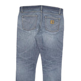 CARHARTT Mens Jeans Blue Regular Straight Denim Medium W36 L32 Classic Zip