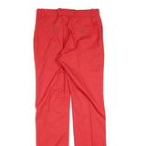 SWISS SKILLS Womens Cotton Blend Red Regular Straight Trousers W28 L34 Stylish