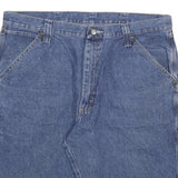 DICKIES Mens Denim Blue Workwear Carpenter Shorts 2XL W36 Cotton Blend