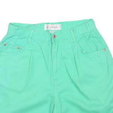 GLORIA VANDERBILT Womens Shorts Green Casual M W28 Comfort Fit Cotton Blend