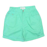 GLORIA VANDERBILT Womens Shorts Green Casual M W28 Comfort Fit Cotton Blend