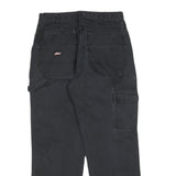DICKIES Mens Regular Fit Black Cotton Blend Workwear Trousers W32 L30