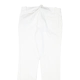 LAUREN RALPH LAUREN Womens Cotton Blend White Slim Straight Trousers W30 L28
