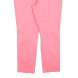 TOMMY HILFIGER Womens Cotton Blend Pink Slim Straight Trousers W34 L28 Stylish