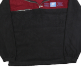 HARPUS Mens Red & Black Patterned Pullover Jumper Polyester XL Zip Neck Casual