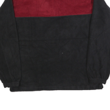 HARPUS Mens Red & Black Patterned Pullover Jumper Polyester XL Zip Neck Casual