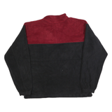 HARPUS Mens Red & Black Patterned Pullover Jumper Polyester XL Zip Neck Casual