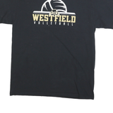 PORT & COMPANY Mens Black Westfield Volleyball Graphic T-Shirt M Crew Neck Short