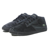 LACOSTE Chaymon Mens Black Canvas Mid Top Trainers UK 8 Stylish Everyday