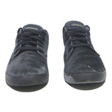 LACOSTE Chaymon Mens Black Canvas Mid Top Trainers UK 8 Stylish Everyday