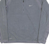 NIKE Mens Grey Pullover Plain Crew Neck Basic Knit M Sports Training Jumper